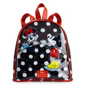 Disney's Mickey and Minnie Mouse Clear Polka Dot Mini Backpack